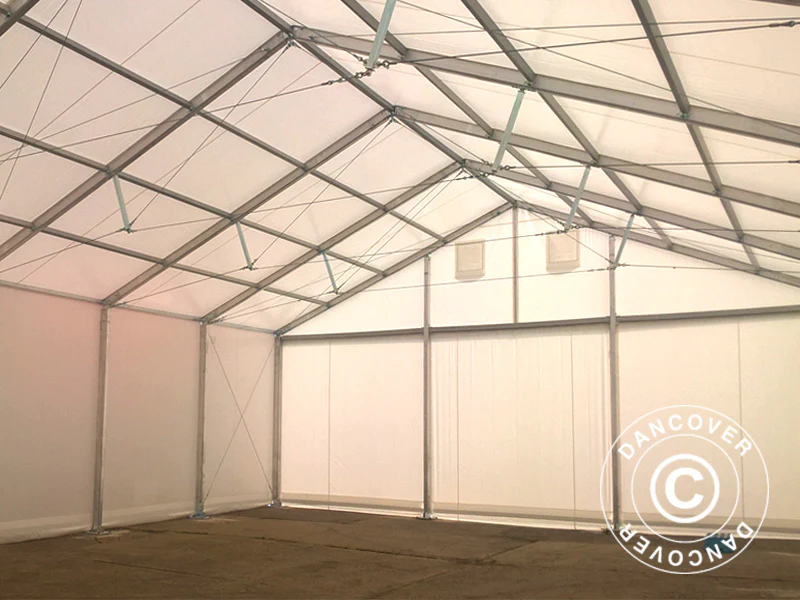 Industriell förvaringshall Alu 10x10x4,52m med skjutport, PVC, Vit - Image 3