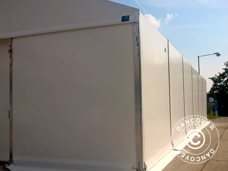 Industriell förvaringshall Alu 15x15x6,03m med skjutport, PVC, Vit - Image 11