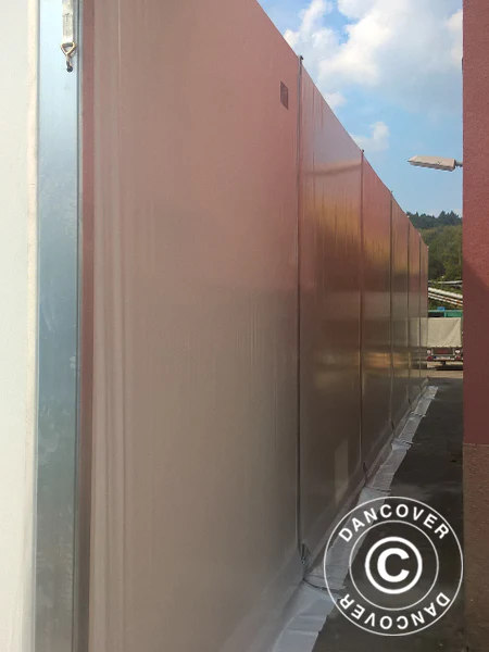 Industriell förvaringshall Alu 15x15x6,03m med skjutport, PVC, Vit - Image 14