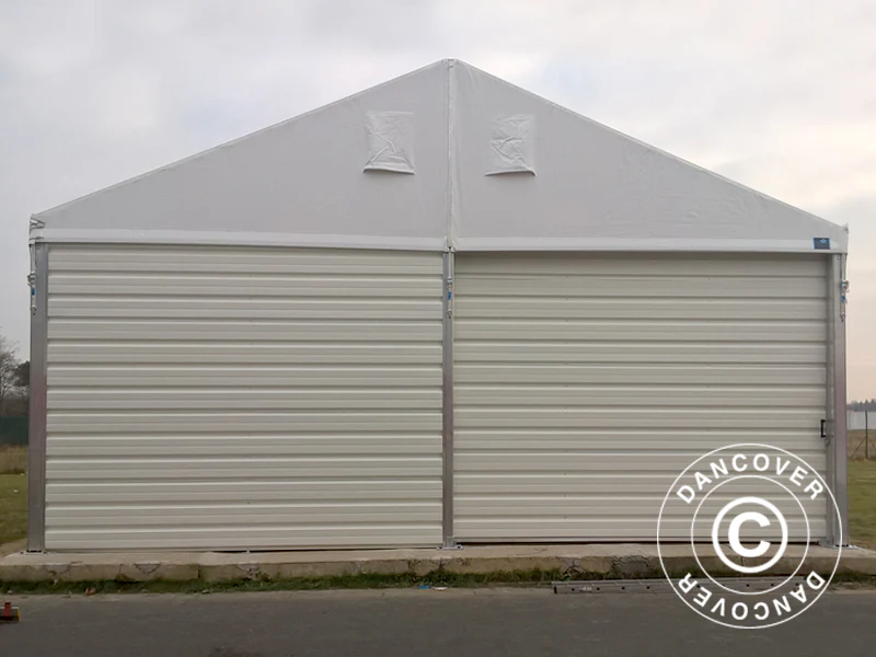Industriell förvaringshall Alu 20x50x9,04m med skjutport, PVC/Metall, Vit - Image 4