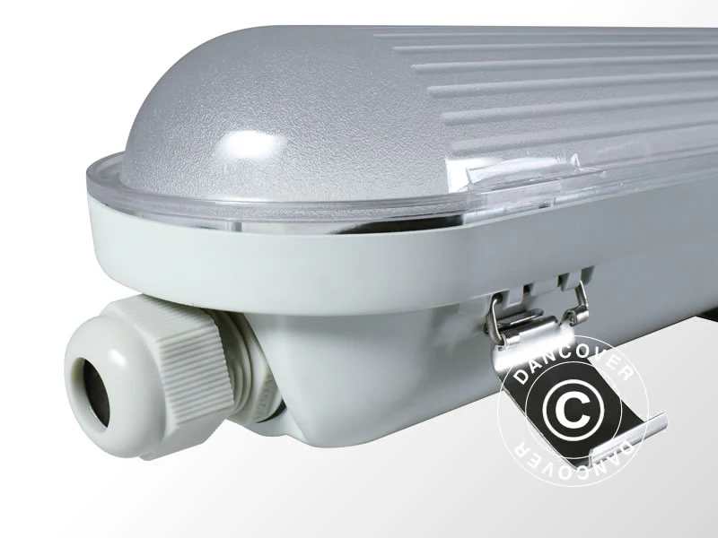 Industriell LED-lysrörsarmatur med 2 anslutna armaturer, Vit - Image 5
