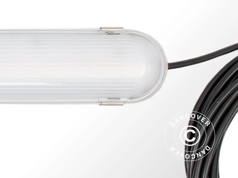 Industriell LED-lysrörslampa med 3 anslutna armaturer, Vit - Image 3