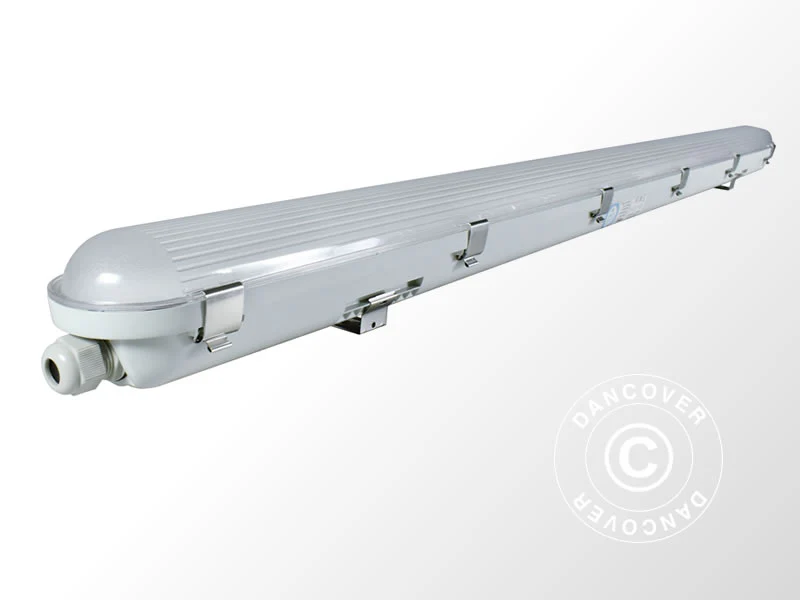 Industriell LED-lysrörslampa med 4 anslutna armaturer, Vit - Image 6