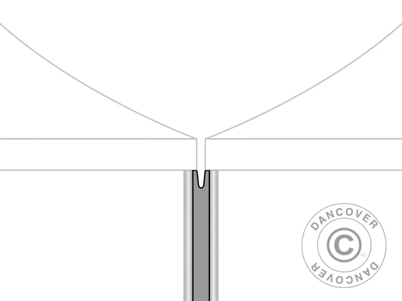 Infill sammanslutningspaneler för FleXtents® PRO snabbtält 3m serie, Grå, 2 delar. - Image 2