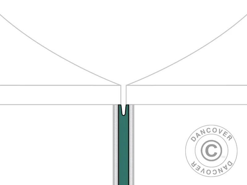 Infill sammanslutningspaneler för FleXtents® PRO snabbtält 4m serie, Grön, 2 delar. - Image 2
