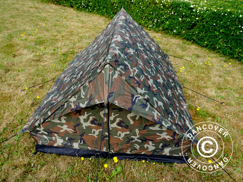 Kamouflagetält Woodland MINI PACK, 2 personer - Image 12