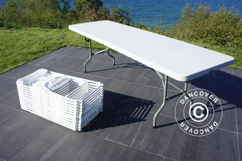 Klappstol 44x44x80cm, Vit, 8 st. - Image 14
