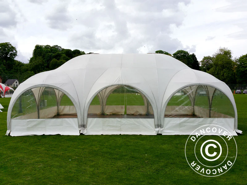 Kupoltält Multipavillon 6x9m, Vit - Image 3