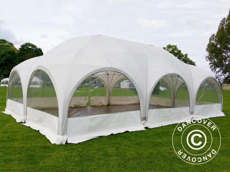 Kupoltält Multipavillon 6x9m, Vit - Image 4