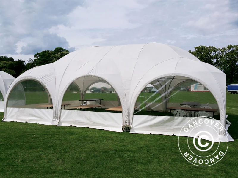 Kupoltält Multipavillon 6x9m, Vit - Image 7