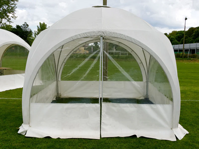 Kupoltält Multipavillon sidovägg med fönster och dragkedja 3x1,95m, Vit - Image 3