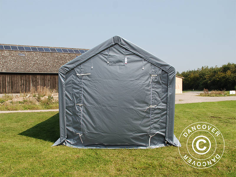 Lagertält PRO 3x6x2x2,82m, PVC, Grå - Image 10