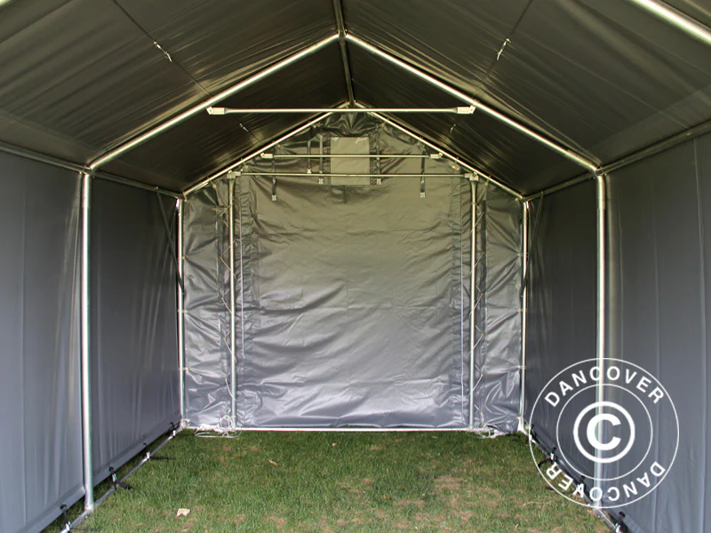 Lagertält PRO 3x6x2x2,82m, PVC, Grå - Image 12