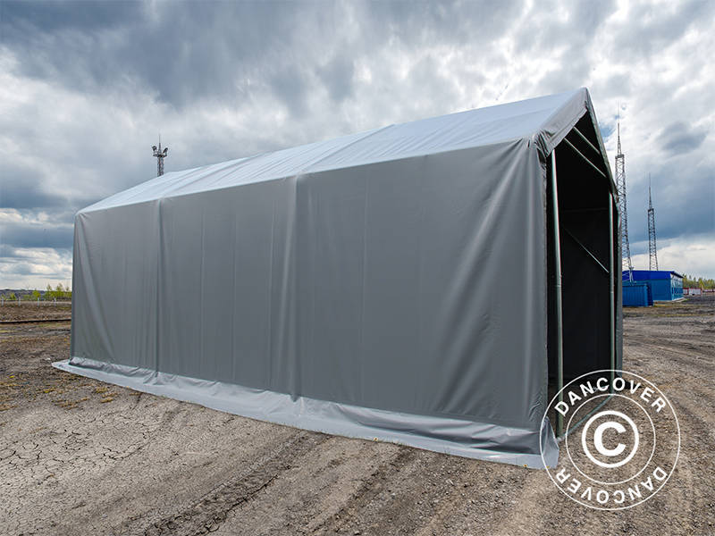 Lagertält PRO 3x6x2x2,82m, PVC, Grå - Image 3