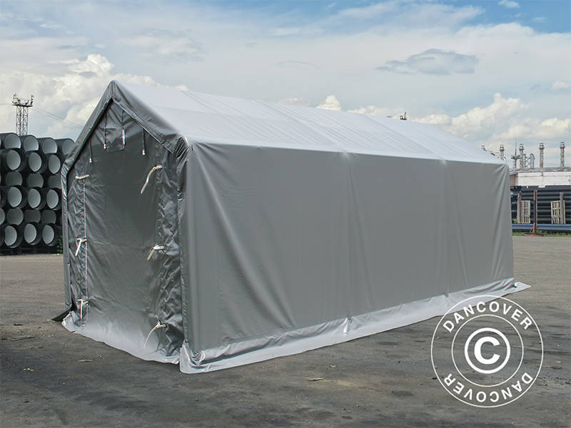 Lagertält PRO 3x6x2x2,82m, PVC, Grå - Image 6