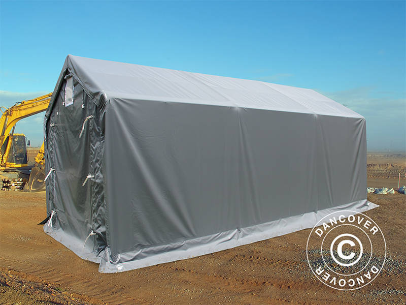 Lagertält PRO 3x6x2x2,82m, PVC, Grå - Image 8