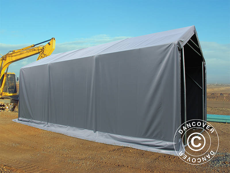 Lagertält PRO 3x6x2x2,82m, PVC, Grå - Image 9