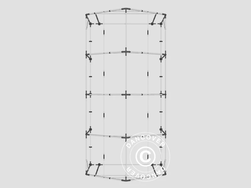 Lagertält PRO 3x8x2x2,82m, PVC, Grå - Image 14