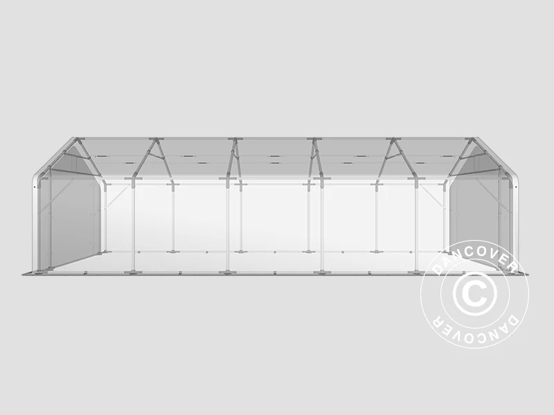 Lagertält PRO 4x10x2x3,1m, PVC, Grå - Image 10