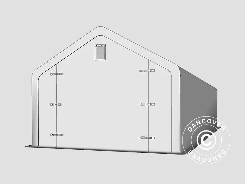Lagertält PRO 4x10x2x3,1m, PVC, Grå - Image 16