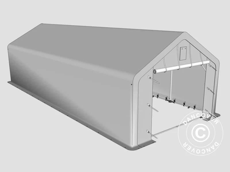 Lagertält PRO 4x10x2x3,1m, PVC, Grå - Image 19
