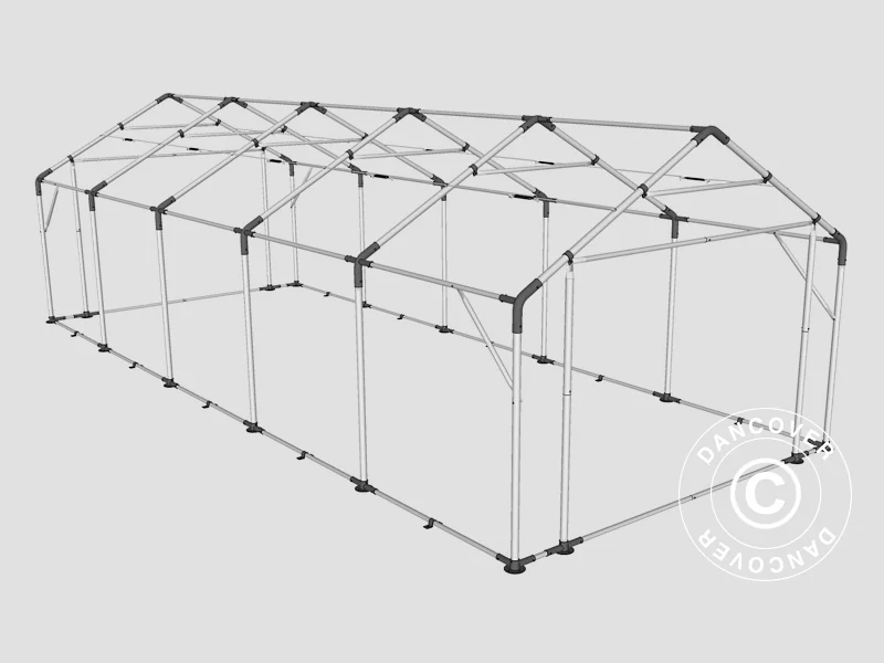 Lagertält PRO 4x10x2x3,1m, PVC, Grå - Image 20