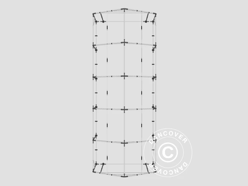 Lagertält PRO 4x10x2x3,1m, PVC, Grå - Image 23