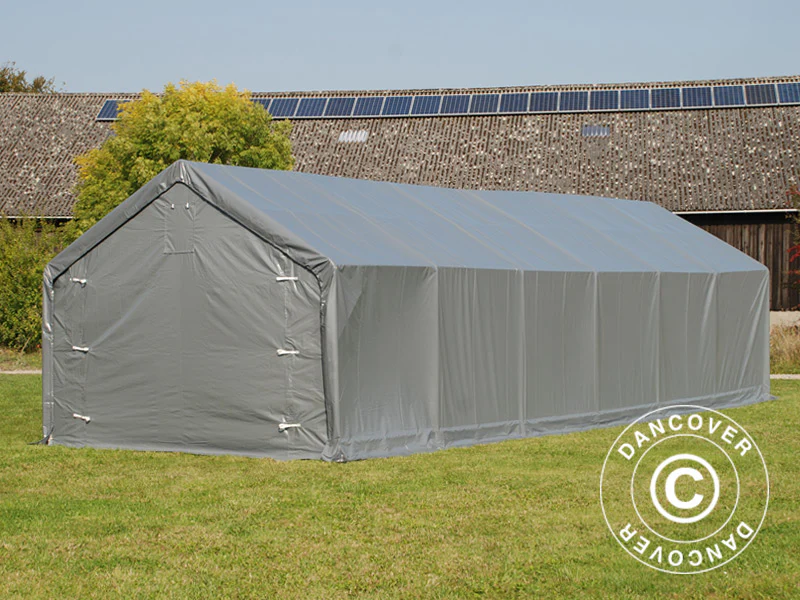Lagertält PRO 4x12x2x3,1m, PVC, Grå - Image 10