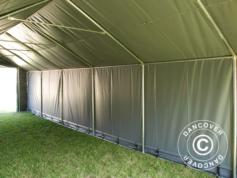 Lagertält PRO 4x12x2x3,1m, PVC, Grå - Image 13