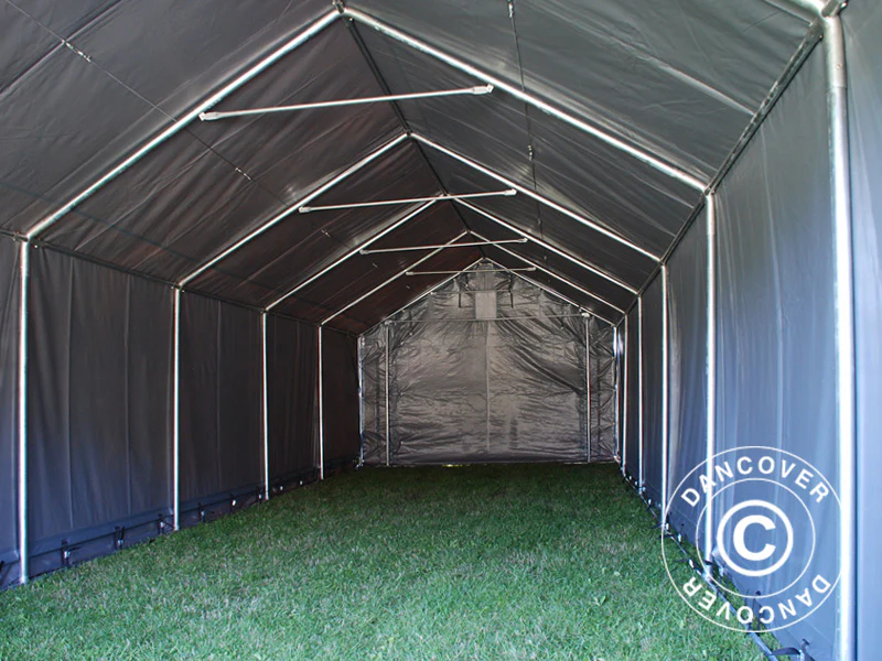 Lagertält PRO 4x12x2x3,1m, PVC, Grå - Image 14