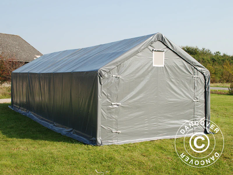 Lagertält PRO 4x12x2x3,1m, PVC, Grå - Image 16
