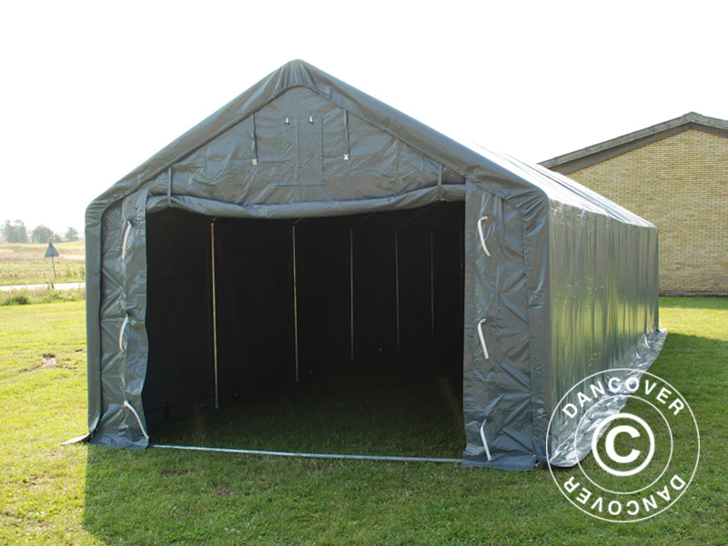 Lagertält PRO 4x12x2x3,1m, PVC, Grå - Image 18