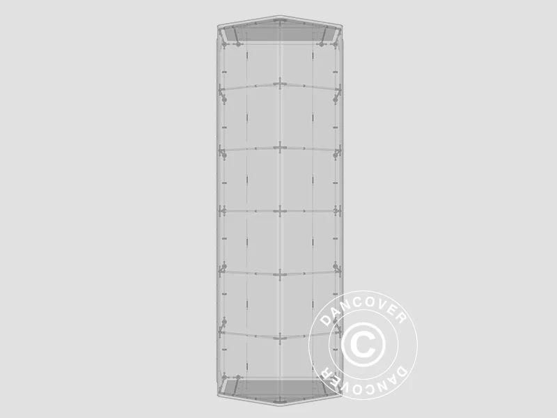 Lagertält PRO 4x12x2x3,1m, PVC, Grå - Image 31