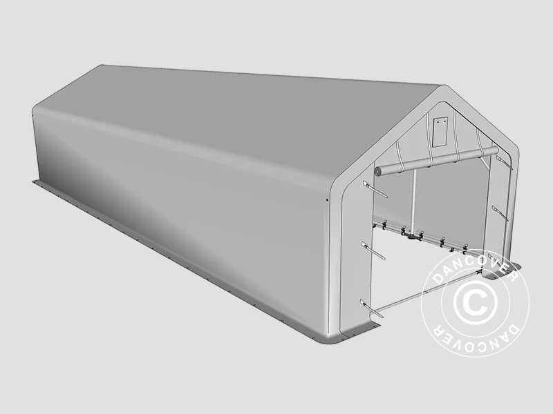 Lagertält PRO 4x12x2x3,1m, PVC, Grå - Image 34