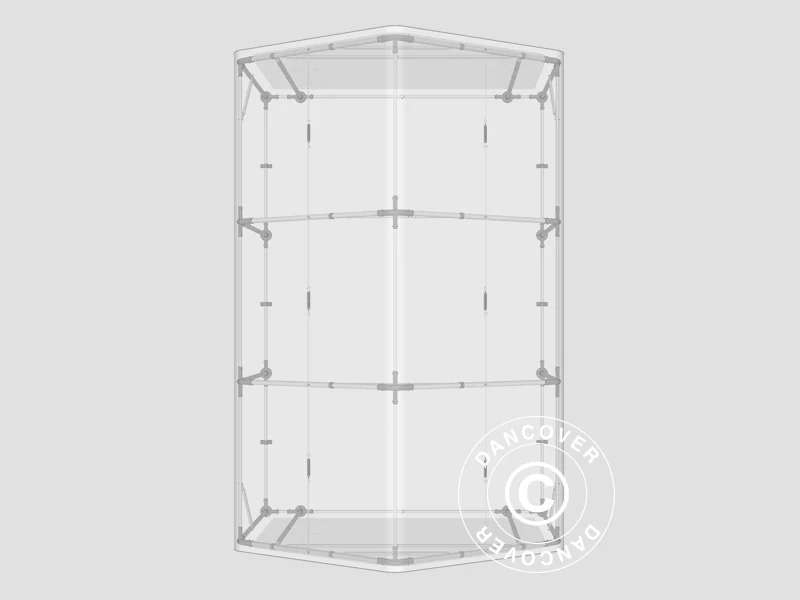 Lagertält PRO 4x6x2x3,1m, PVC, Grå - Image 12