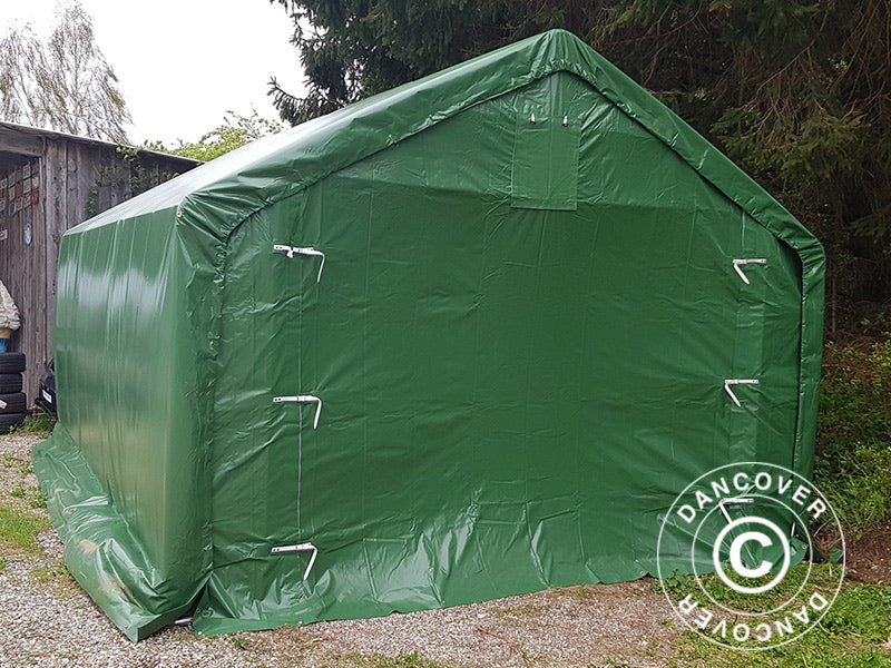 Lagertält PRO 4x6x2x3,1m, PVC, Grön - Image 12