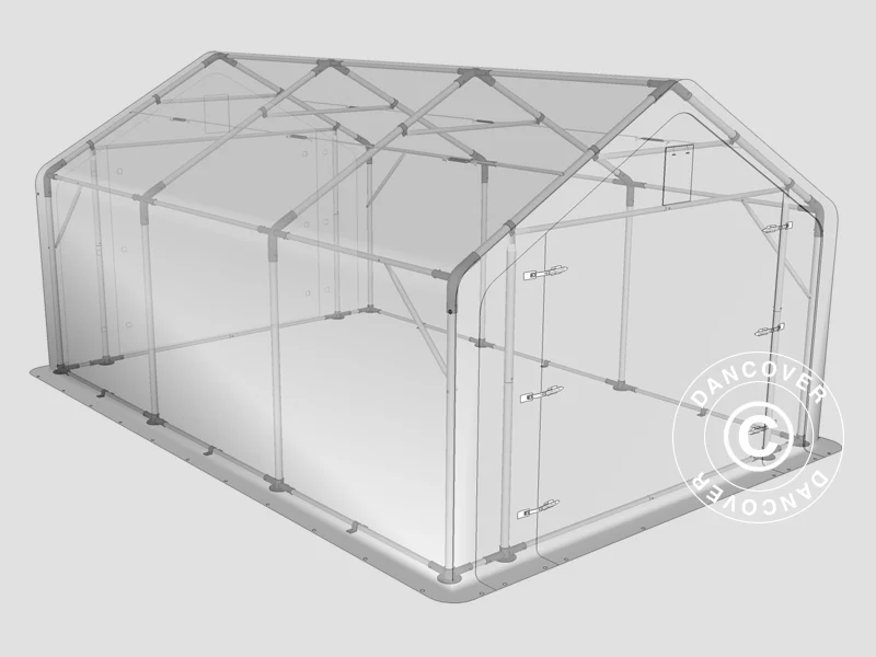 Lagertält PRO 4x6x2x3,1m, PVC, Grön - Image 13
