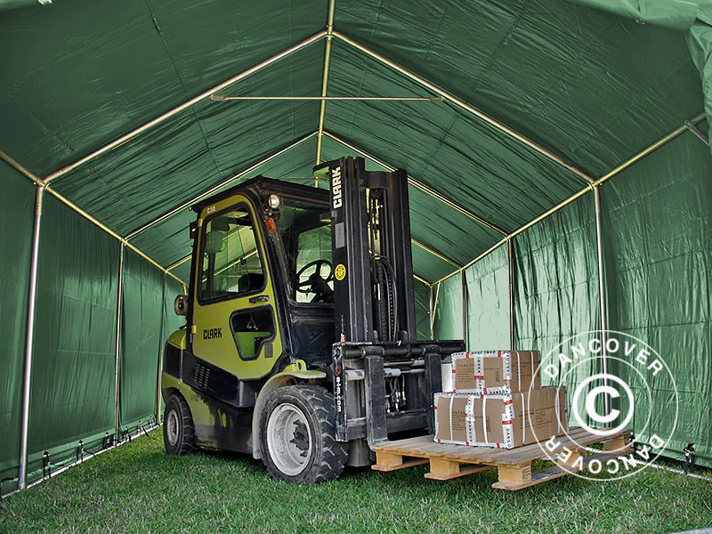 Lagertält PRO 4x6x2x3,1m, PVC, Grön - Image 6