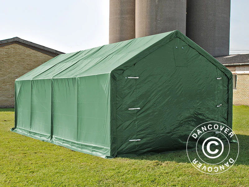 Lagertält PRO 4x8x2,5x3,6m, PVC, Grön - Image 2