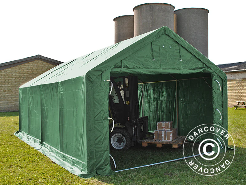 Lagertält PRO 4x8x2,5x3,6m, PVC, Grön - Image 6
