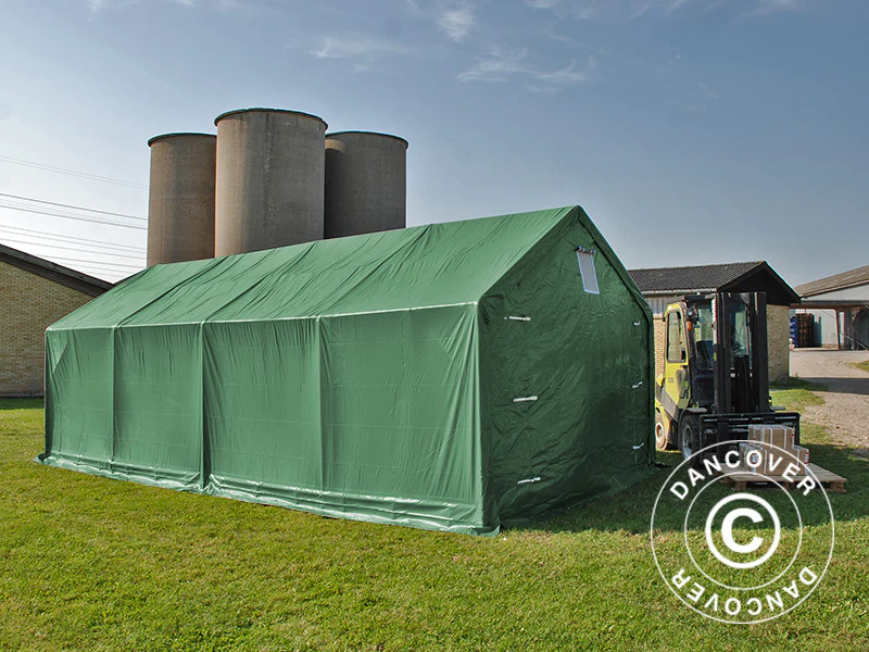 Lagertält PRO 4x8x2,5x3,6m, PVC, Grön - Image 9