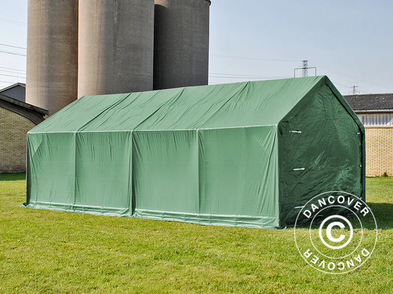 Lagertält PRO 4x8x2x3,1m, PVC, Grön - Image 5