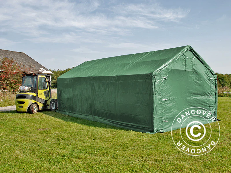 Lagertält PRO 4x8x2x3,1m, PVC, Grön - Image 9