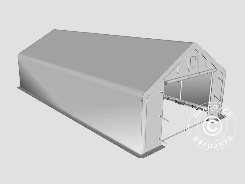 Lagertält PRO 5x10x2x3,39m, PVC, Grå - Image 15