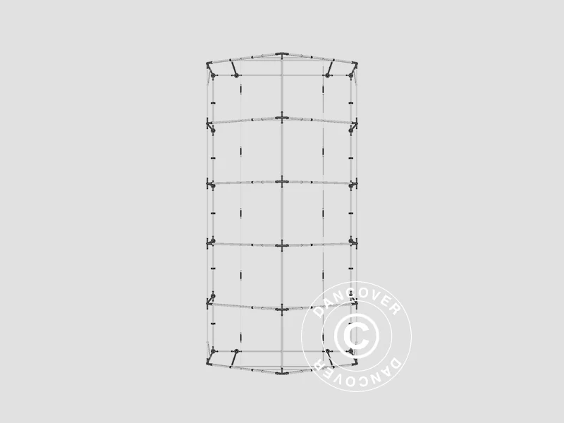 Lagertält PRO 5x10x2x3,39m, PVC, Grå - Image 18