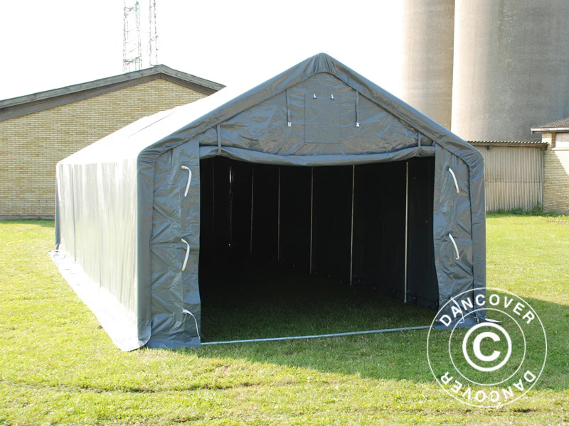 Lagertält PRO 5x12x2x3,39m, PVC, Grå - Image 15