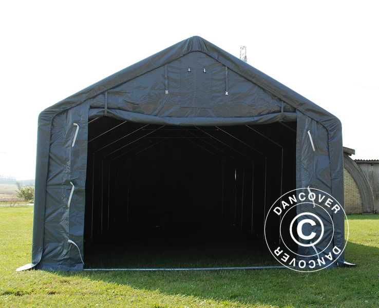 Lagertält PRO 5x12x2x3,39m, PVC, Grå - Image 21