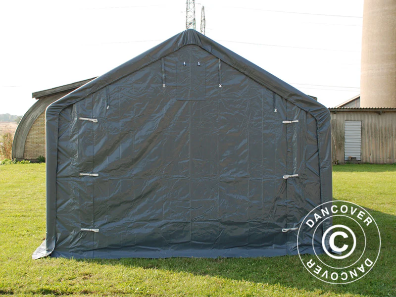 Lagertält PRO 5x12x2x3,39m, PVC, Grå - Image 23