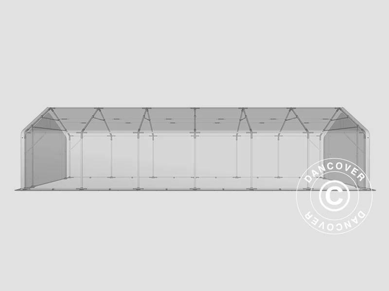Lagertält PRO 5x12x2x3,39m, PVC, Grå - Image 30