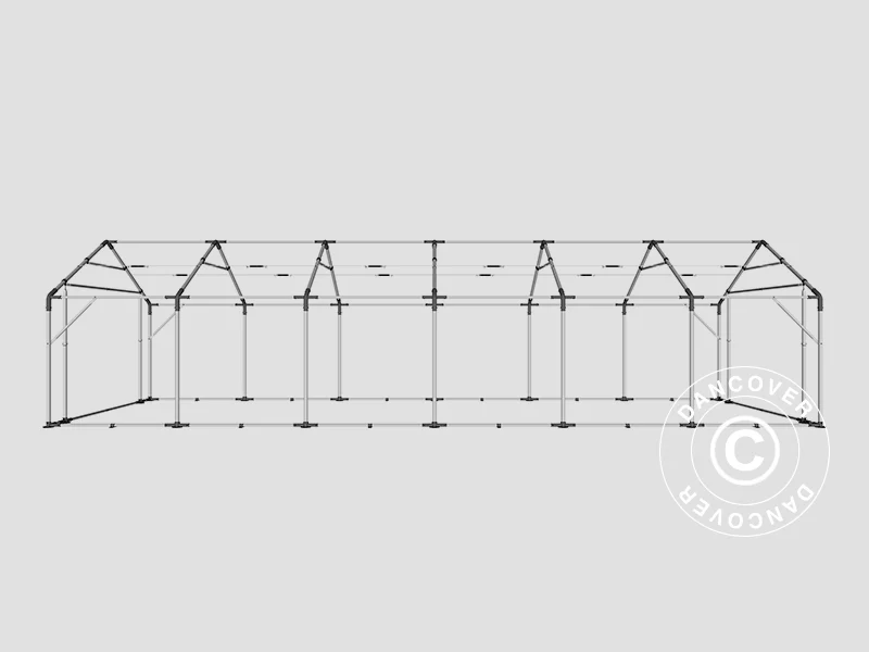 Lagertält PRO 5x12x2x3,39m, PVC, Grå - Image 38